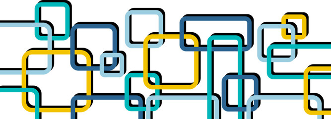 Modern Geometric Square Border