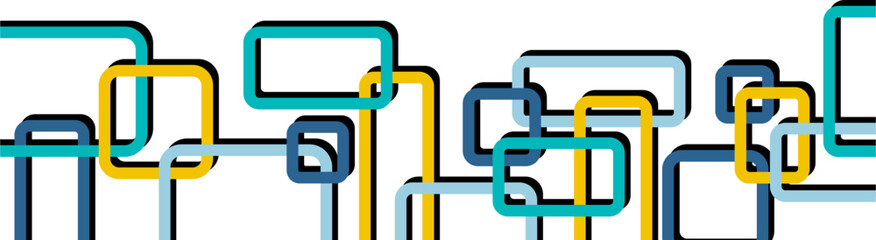 Modern Geometric Square Border