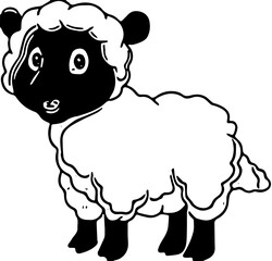 vector illustration of sheep