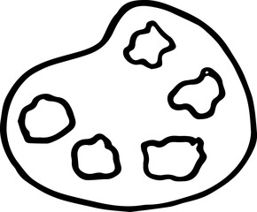 Hand Drawn comet doodle. Sketch style icon. Decoration element. Isolated on white background. Flat design. Vector illustration