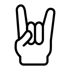 Obraz premium Hand gesture Line icon