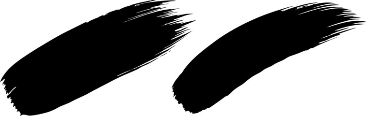 Fototapeta premium Brush strokes vector collection & Set of paint brush stroke silhouette vector designs