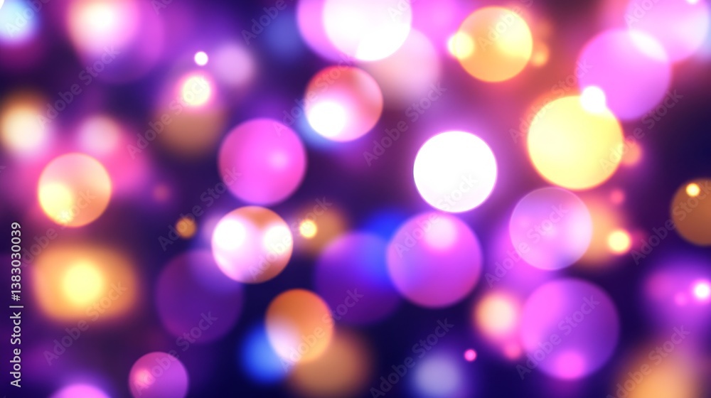 Poster vibrant bokeh background with colorful light orbs creating a dreamy atmosphere