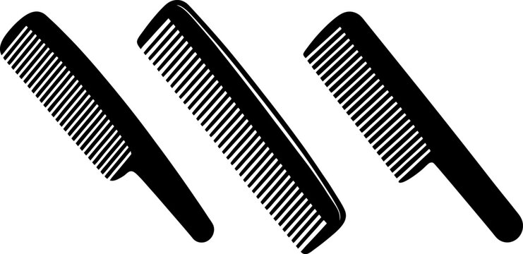 Comb vector collection & Set of comb black silhouette vector designs
