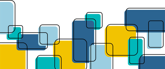 Geometric Modern Square Border