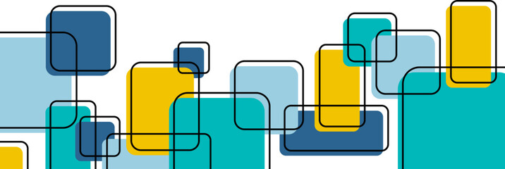 Geometric Modern Square Border