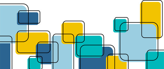 Geometric Modern Square Border