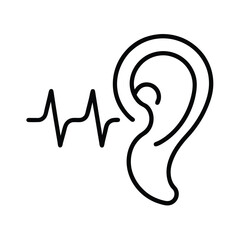 vector illustration of a human ear