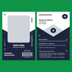 Design template for a professional ID card
