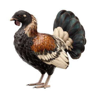 Exotic Fancy Chicken Isolated on Transparent Background