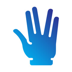 Hand gesture Flat Gradient Icon