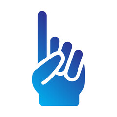 Fototapeta premium Hand gesture Flat Gradient Icon