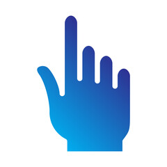 Obraz premium Hand gesture Flat Gradient Icon