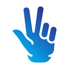 Fototapeta premium Hand gesture Flat Gradient Icon