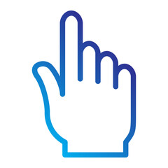Obraz premium Hand gesture Line gradient icon
