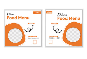 Food instagram social media post design