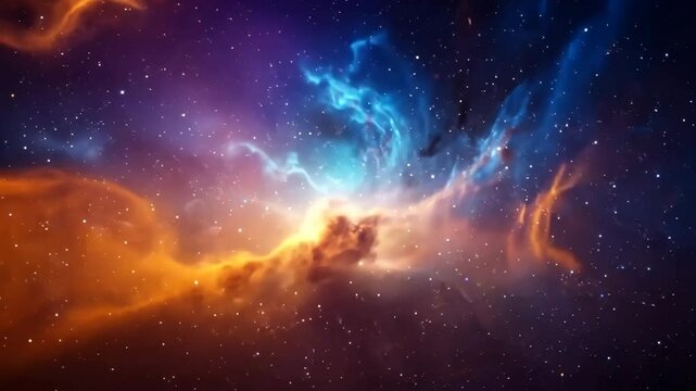 Cosmic Nebula Colorful Nebula In Dark Space