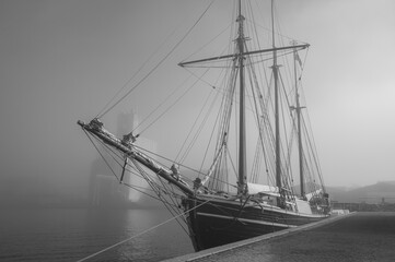 sailing ship in the harbor
