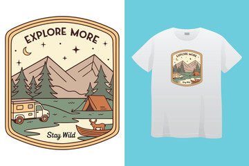 Camping t-shirt design, I'm a flip flops and camping kind girl
