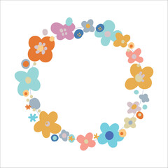 Seamless pattern with small flowers for children's and women's clothing in vector on a white background