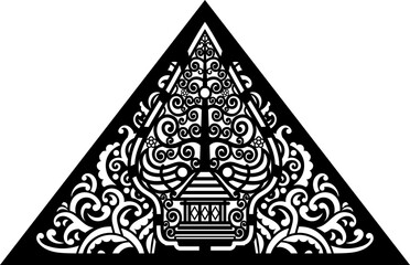 Siluet Gunungan Wayang Jawi, Original puppet from Indonesia