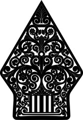 Siluet Gunungan Wayang Jawi, Original puppet from Indonesia