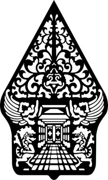 Siluet Gunungan Wayang Jawi, Original puppet from Indonesia