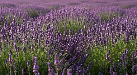 Obraz premium Lavender's Gentle Dawn AI Generated