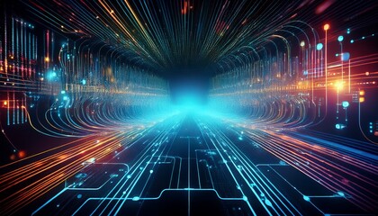 exploring digital nexus data streams and automation generated with ai