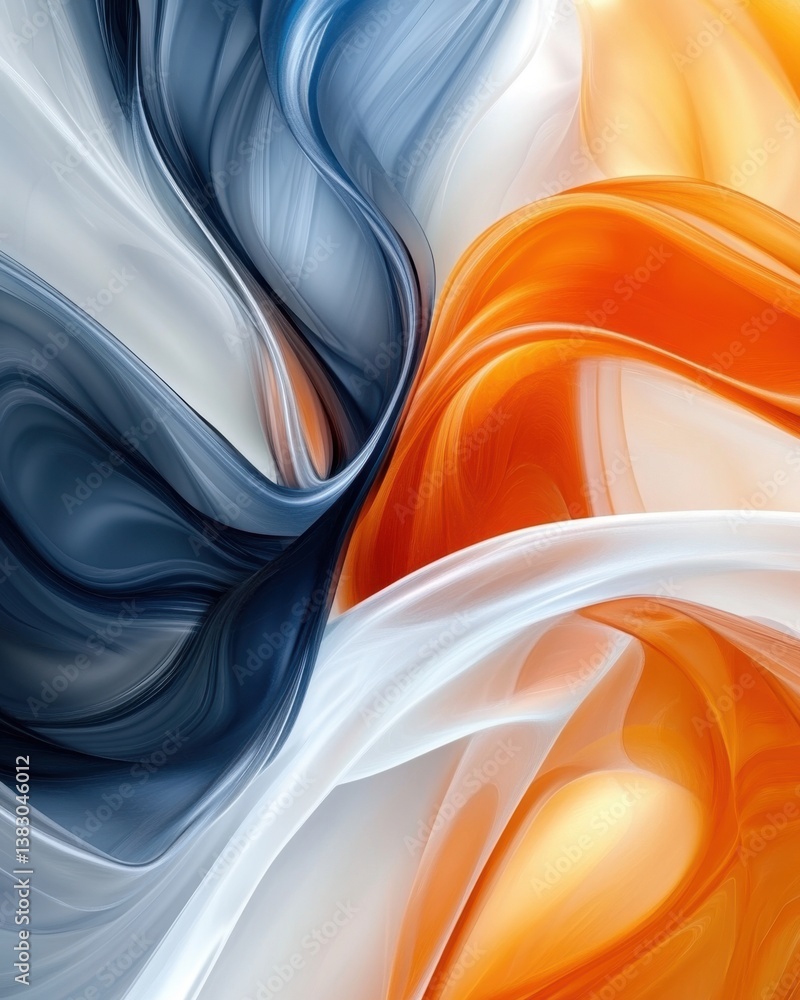 Poster abstract flow of vibrant colors creating a dynamic and modern design with fluid shapes and smooth tr
