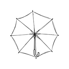sketch of umbrella vector illustration