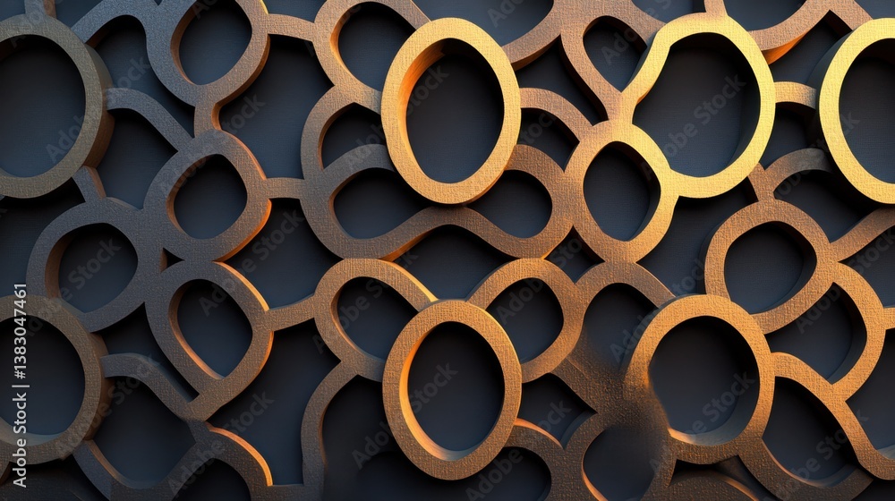 Aufkleber a geometric 3d abstract pattern with shadows.