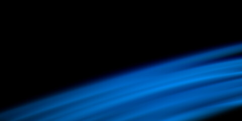 Dark abstract background with blue neon glowing lines. Abstract background, neon light, laser show,...