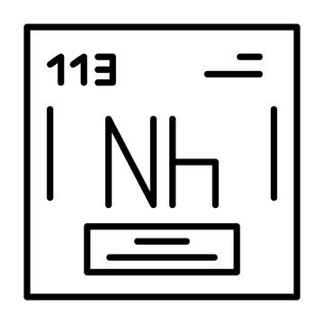 Nihonium Outline Style Icon