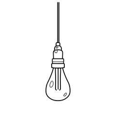 sketch of electric light bulb 