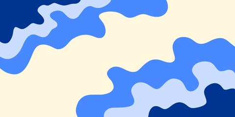 Blue gradient wave background with retro vintage concept