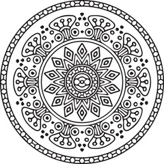 Beautiful flower art and mandala vector design