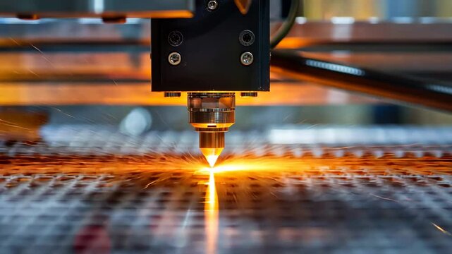 CNC laser engraving and cutting machine in operation