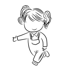 little girl wearing a jumpsuit 