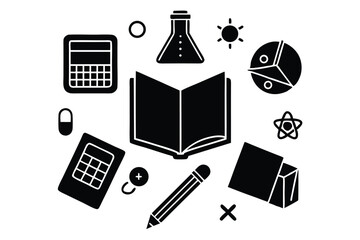 Student Solving Math Equations Vector Design

