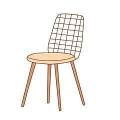 wooden chair isolated on white