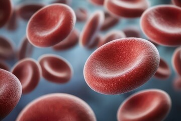 Red Blood Cells in Motion Under a Microscope View in High Detail