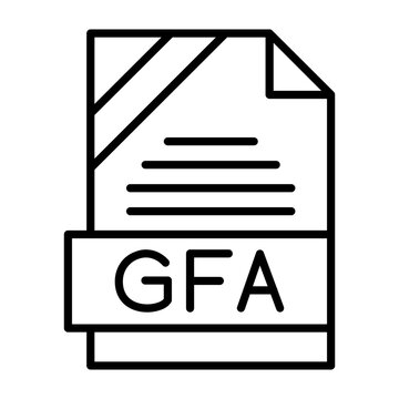 GFA File Format Outline Style Icon