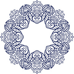 Beautiful flower art and mandala vector design