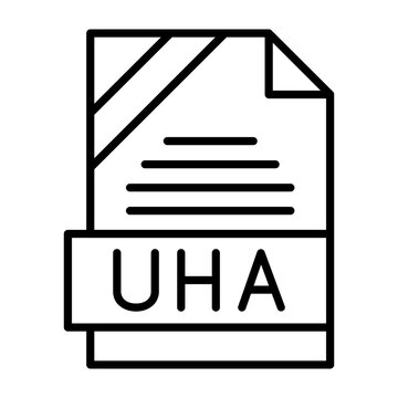 UHA File Format Outline Style Icon