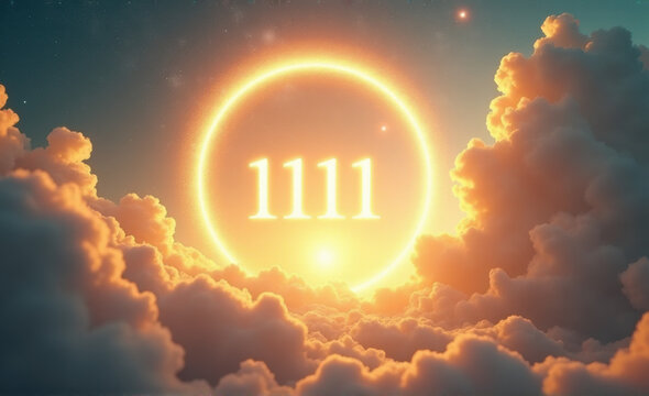 angelic number 1111 above heavenly clouds