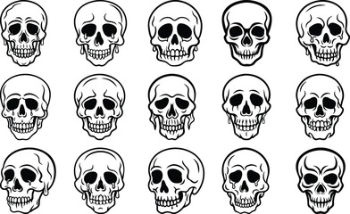 Skull Silhouette set