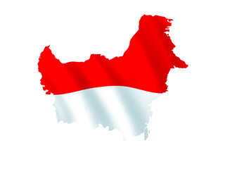 Fototapeta premium Illustration of an Indonesian Flag Brush Style