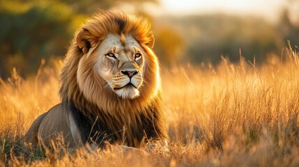 Obraz premium Male lion in the wild