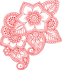 Beautiful flower art and mandala vector design